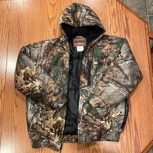 hunting coat youth large real tree camo